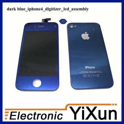 良い品質 LCDは計数化装置アセンブリ取り替えのキットのクロム青いIPhoneを4つのOEMの部品表示する 売上高