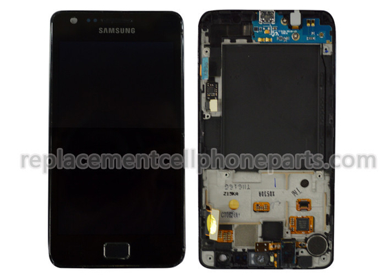 良い品質 タッチ画面の計数化装置の交換部品との Samsung 黒いギャラクシー s2 i9100 LCD 売上高