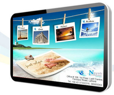良い品質 超細い 18.5 インチの立場のデジタル LCD スクリーンの表記/空港 LCD 広告の表示だけ 売上高