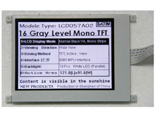 良い品質 6H 5.7インチ モノラルTFT LCDスクリーン モジュールQVGA transmissive肯定的な8080のMPUインターフェイス 売上高